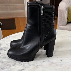 Donna Karan Sleek Black Ankle Booties